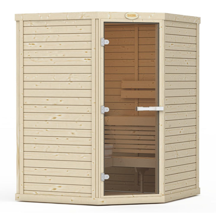 SAWO Indoor Sauna Standard Spruce Corner