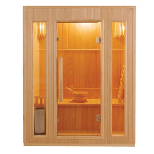 Bastu France Sauna ZEN Steam komplett paket 3-sitsig, 3,5 kW