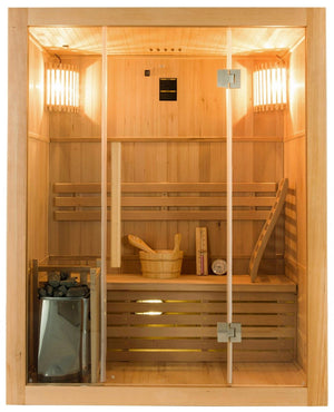 Bastu France Sauna Sense komplett paket 3-sitsig, 3,5 kW