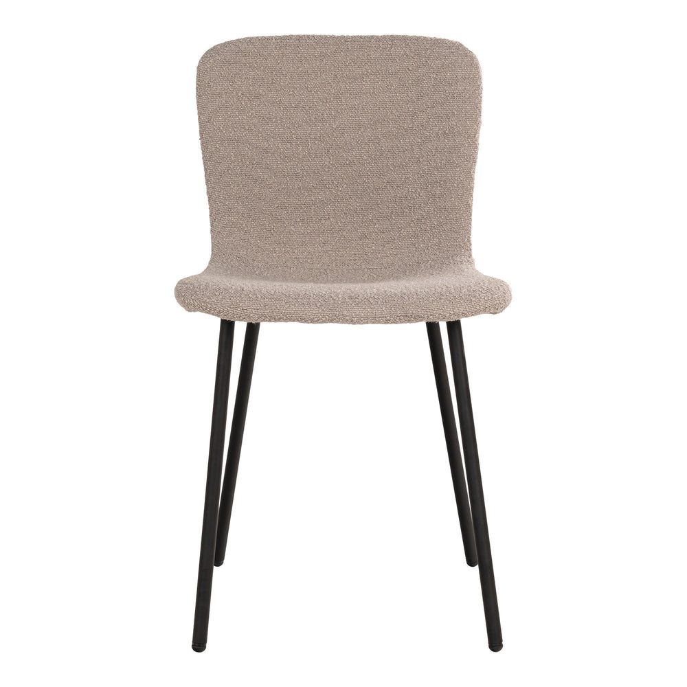 Beige House Nordic Halden matstol med svart underrede
