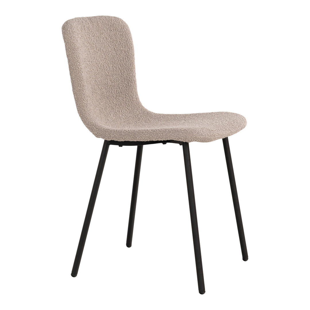 House Nordic Halden matstol med beige boucléklädsel
