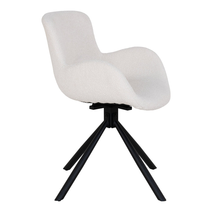 House Nordic Amorim matstol i vit Off-White bouclé