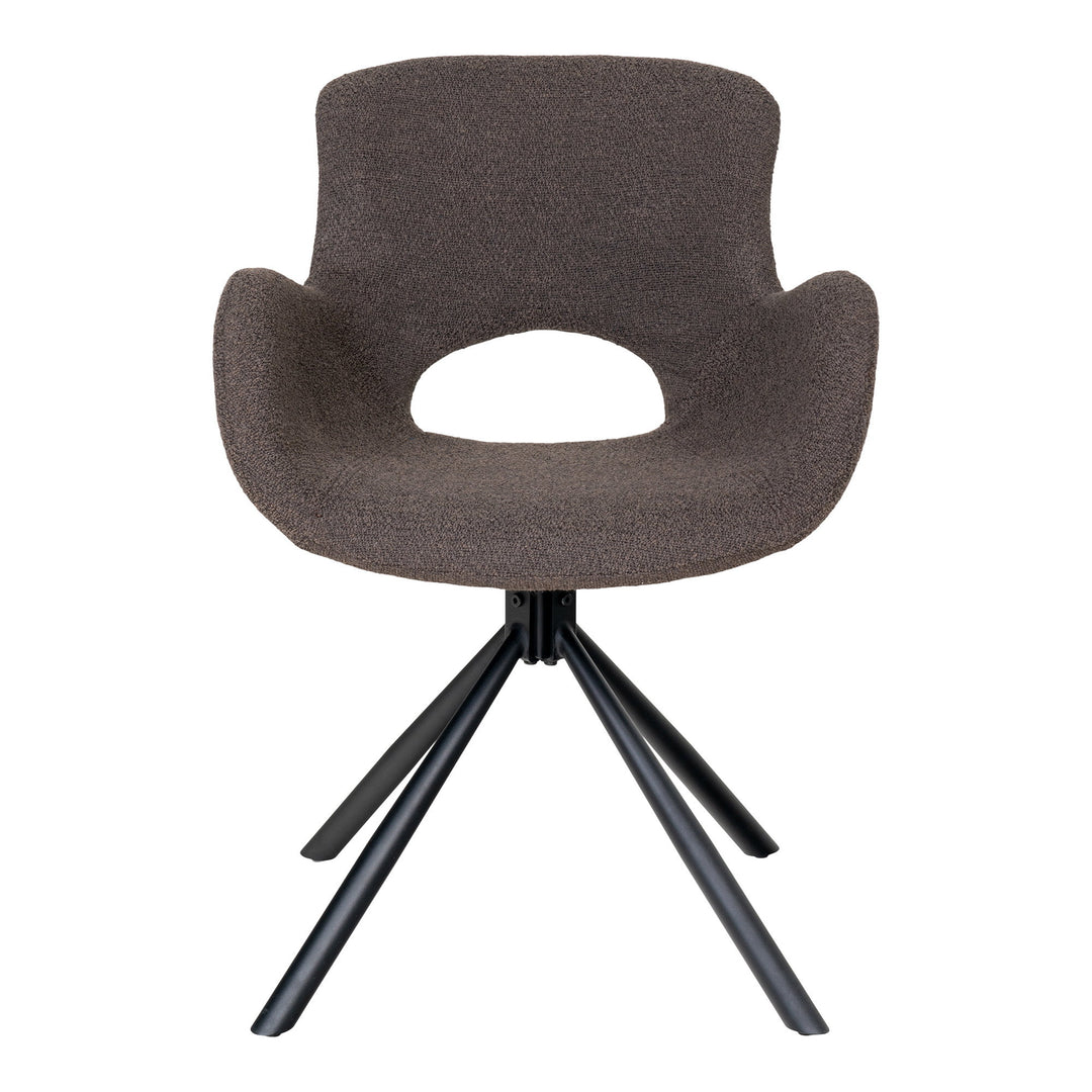 House Nordic Amorim matstol i brun Mushroom bouclé