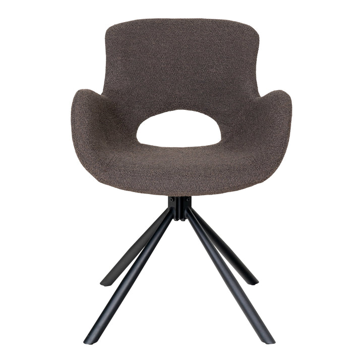 House Nordic Amorim matstol i brun Mushroom bouclé