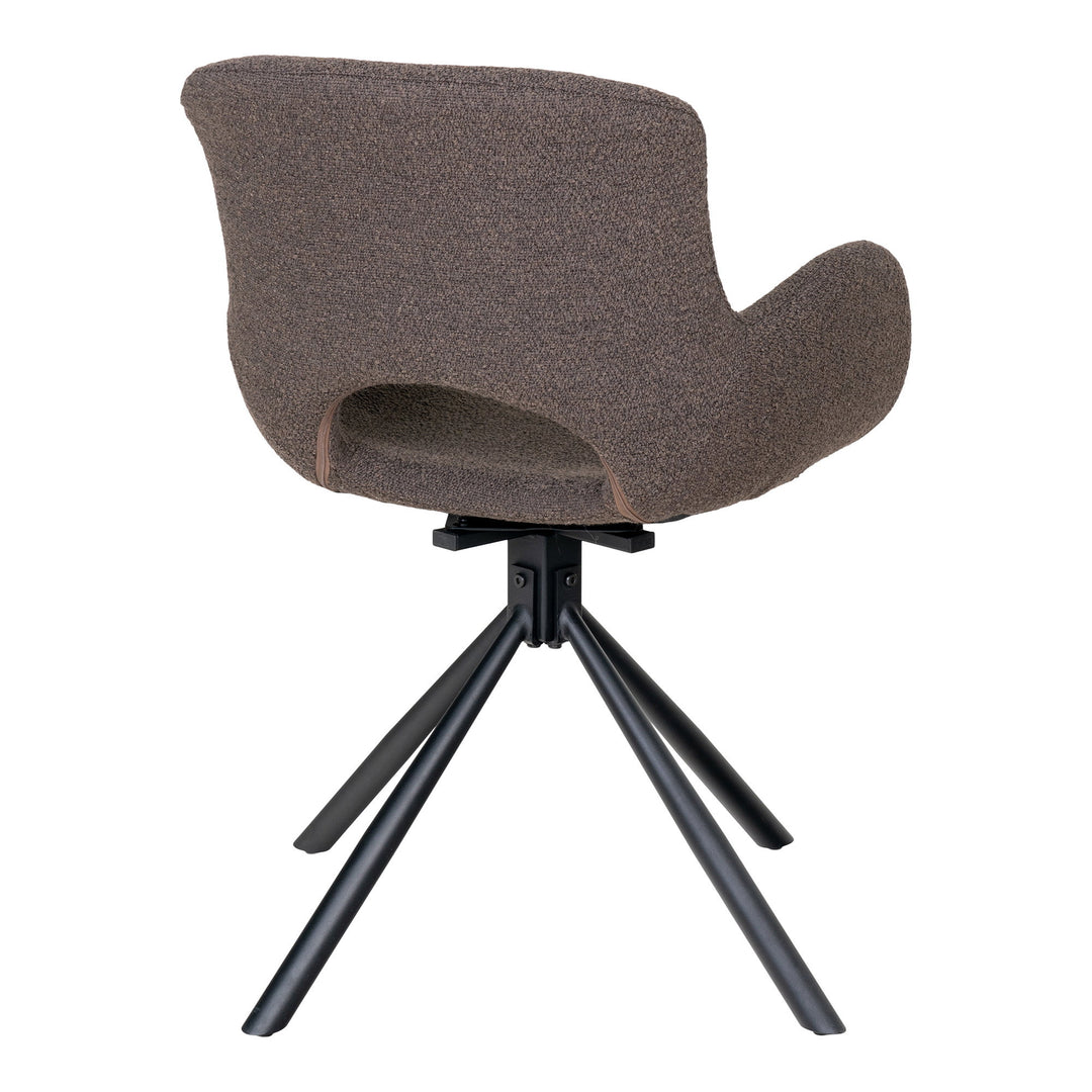 House Nordic Amorim matstol i brun Mushroom bouclé