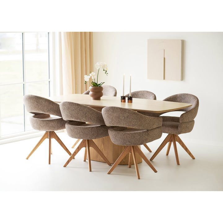 House Nordic Dover matstol med ekben – brun, detalj