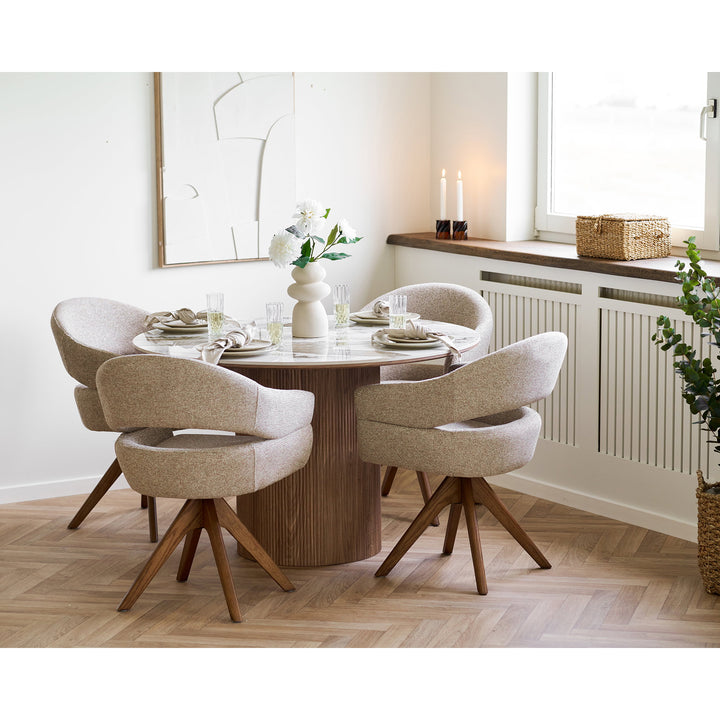 House Nordic Dover matstol med ekben – sandmelerad, detalj