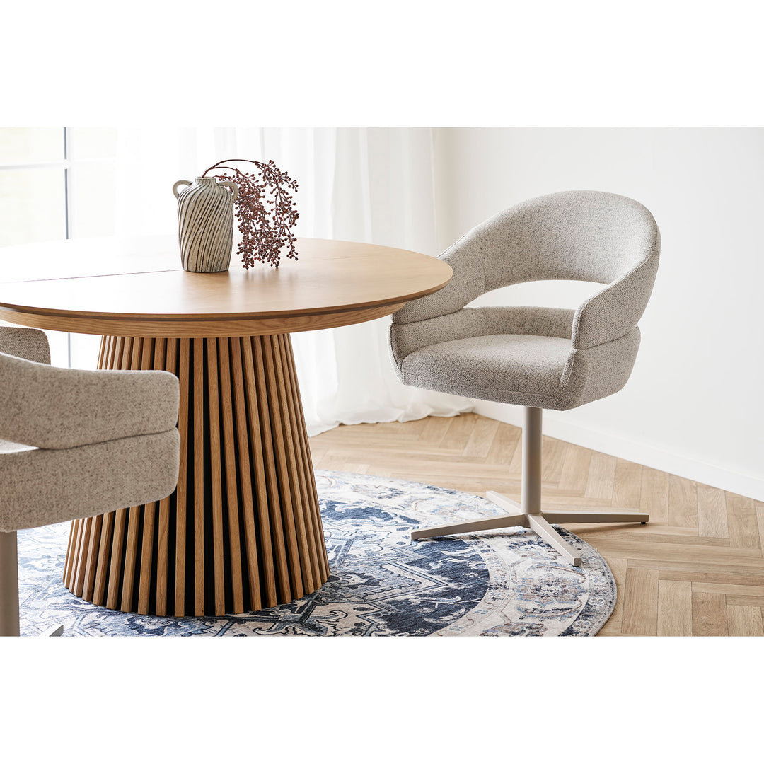 House Nordic Dover matstol stål/textil – beige
