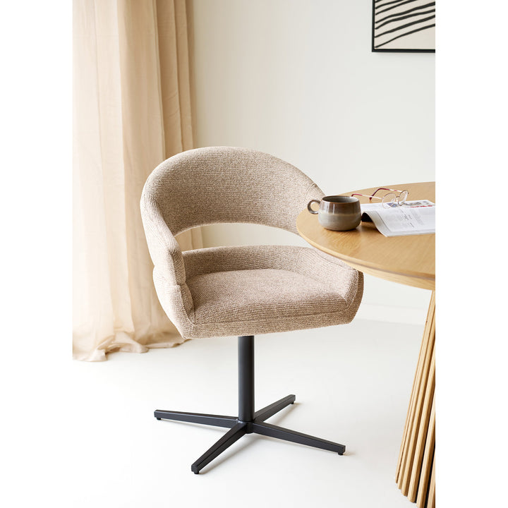 House Nordic Dover matstol stål/textil – sand