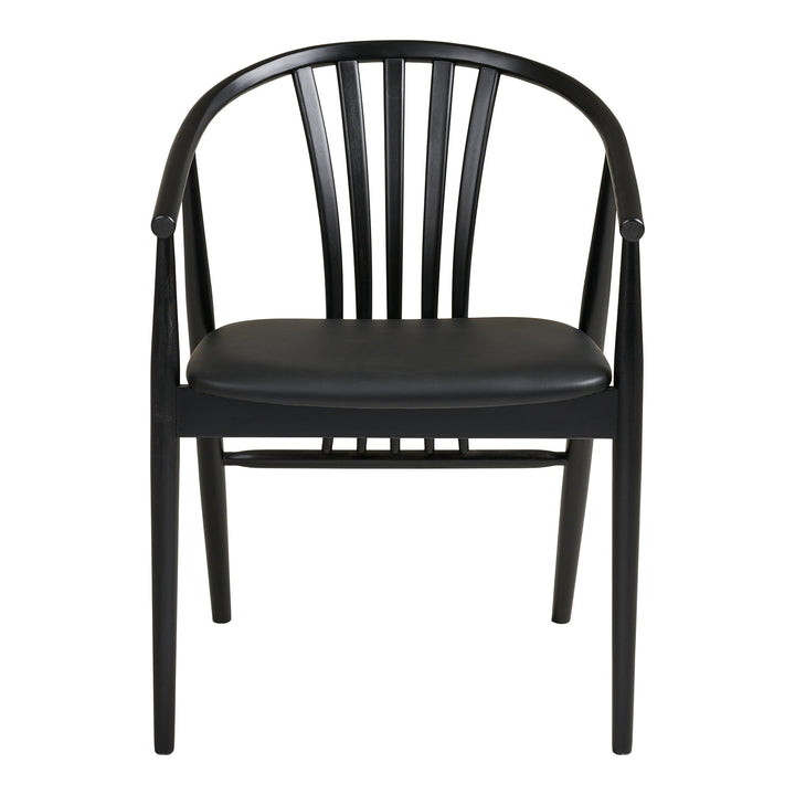 Svart House Nordic Agustin matstol med PU-sits