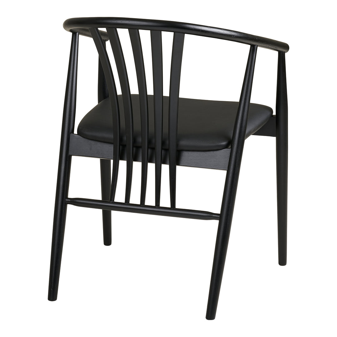 House Nordic Agustin matstol med svart PU-sits