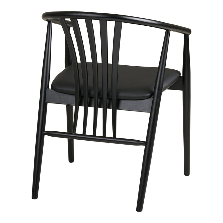 House Nordic Agustin matstol med svart PU-sits