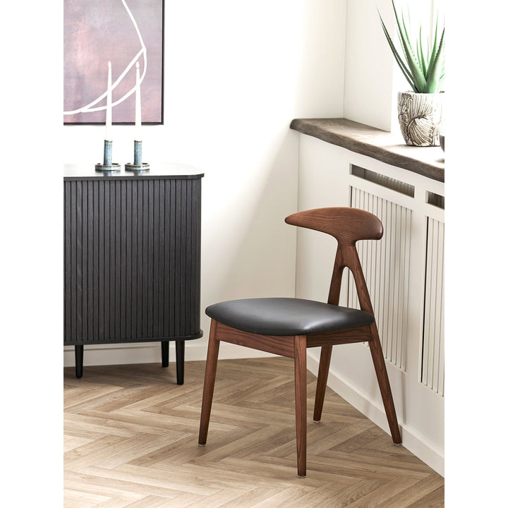 House Nordic Lanuza matstol mörkbrun svart