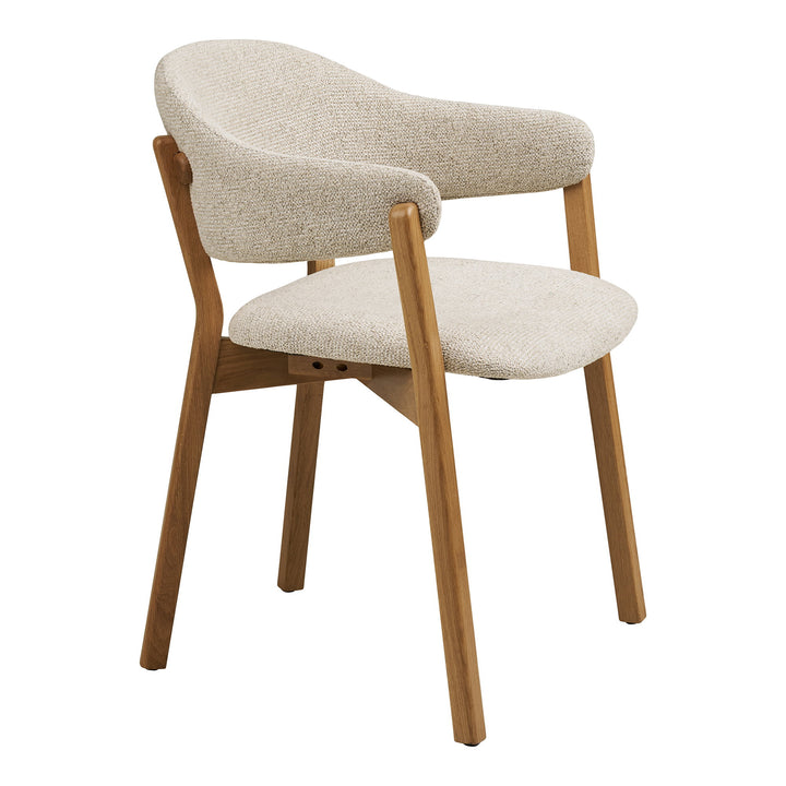 House Nordic Dunkirk matstol med beige sits och armstöd