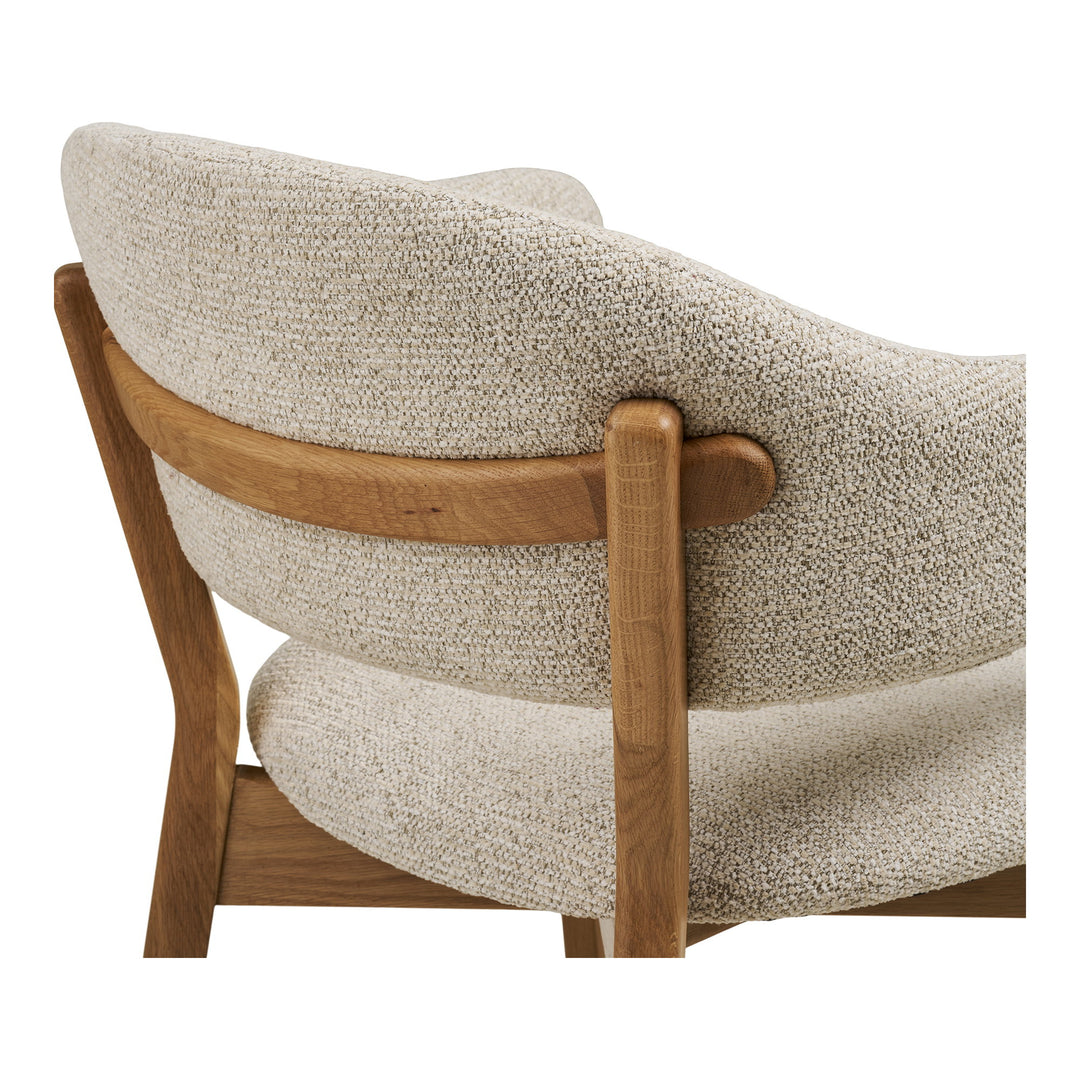House Nordic Dunkirk matstol natur beige med armstöd