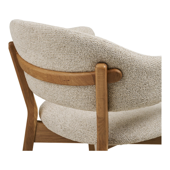 House Nordic Dunkirk matstol natur beige med armstöd