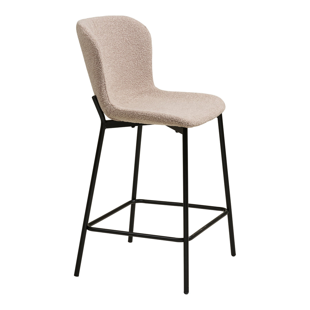 House Nordic Maceda counterstol beige bouclé 47 × 55 × 95 cm