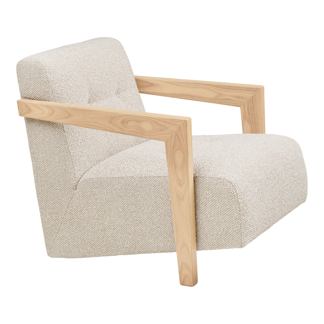 House Nordic Caracas loungestol beige med armstöd