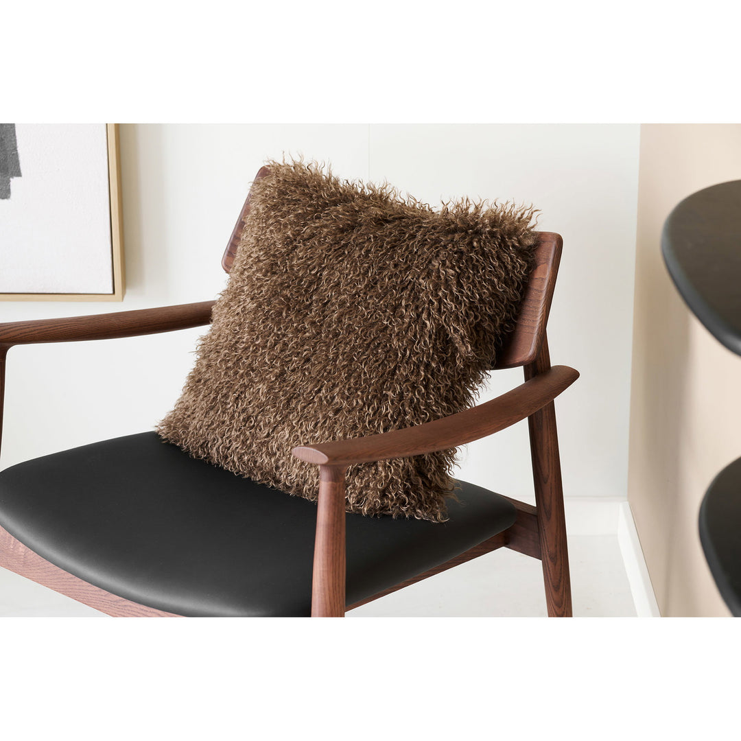 House Nordic Olvera loungestol mörkbrun/svart