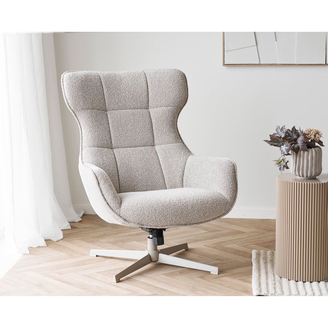 House Nordic Turin loungestol natur med snurrfunktion