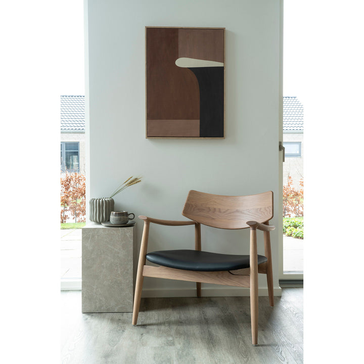 House Nordic Olvera loungestol natur/svart