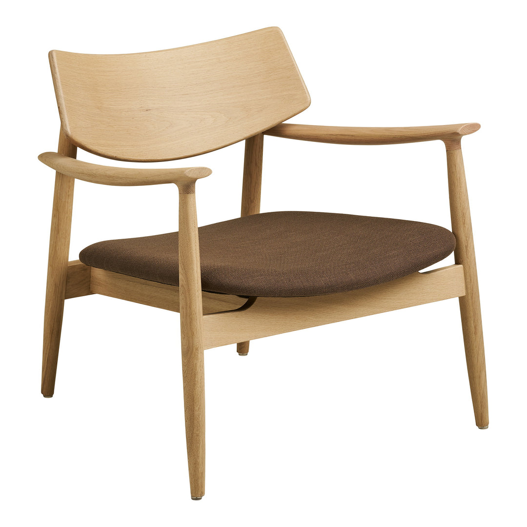 House Nordic Olvera loungefåtölj med fotpall natur/brun
