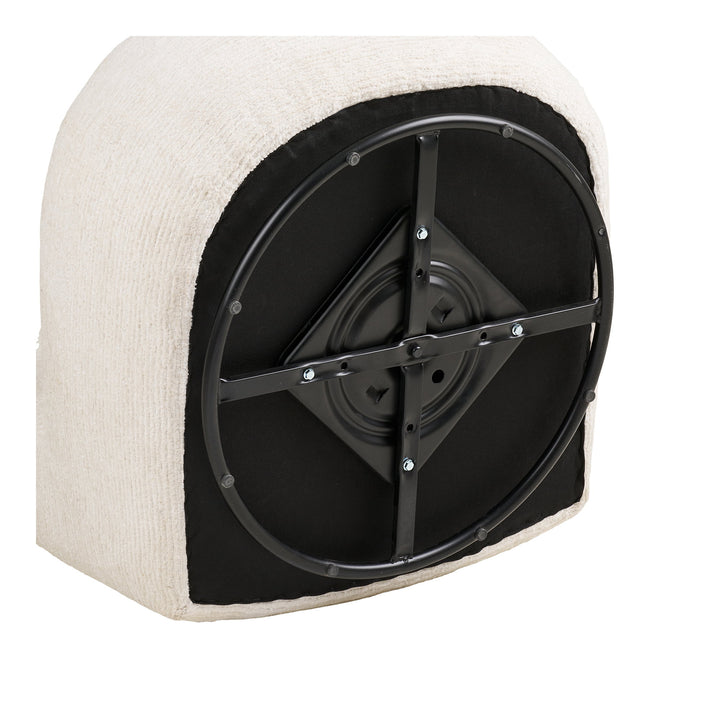 House Nordic Milo loungefåtölj med puff offwhite