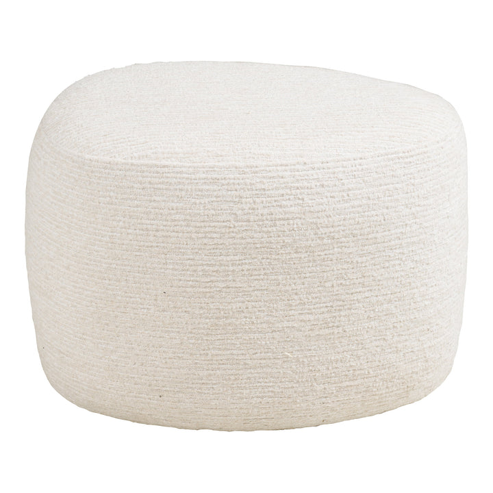 House Nordic Milo loungefåtölj med puff offwhite