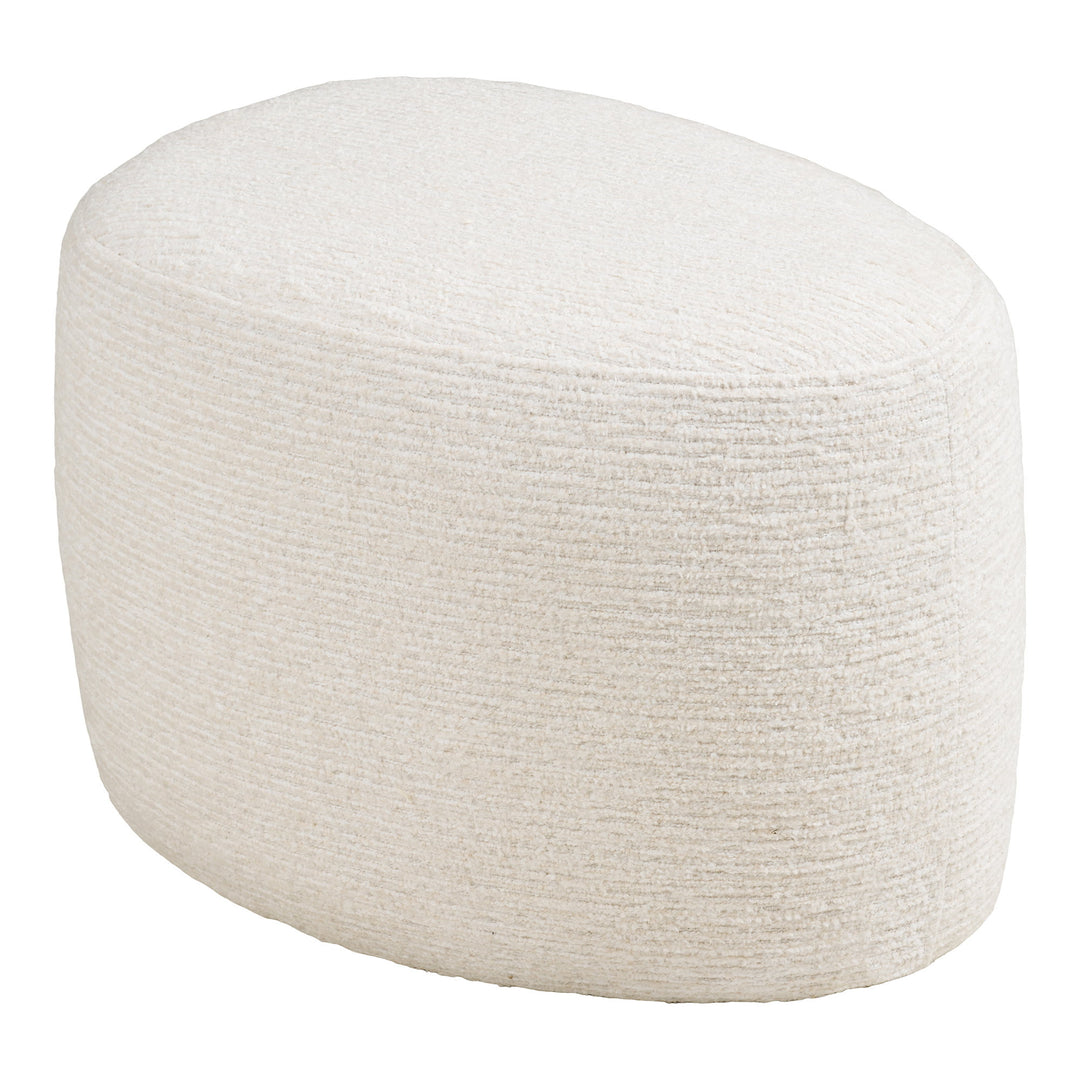 House Nordic Milo loungefåtölj med puff offwhite