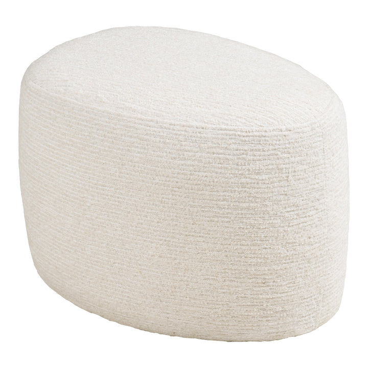 House Nordic Milo loungefåtölj med puff offwhite