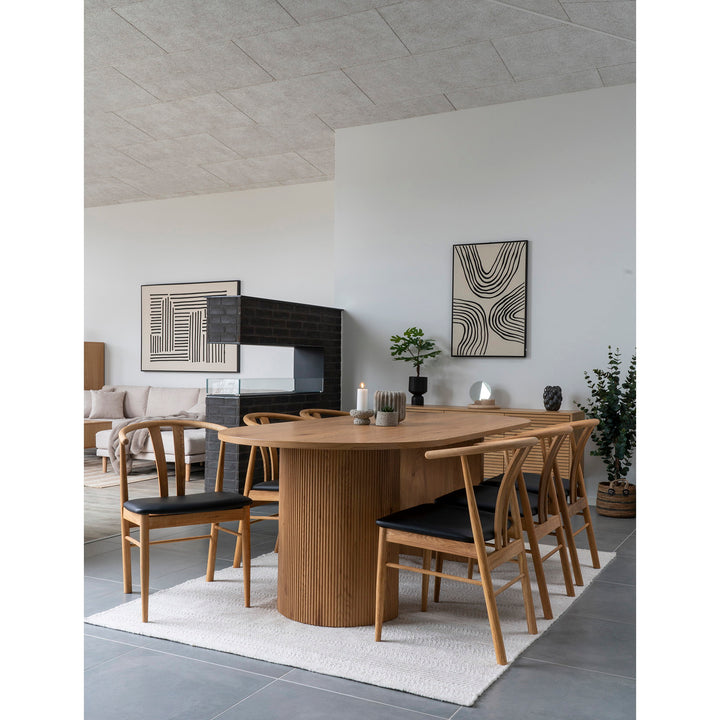 House Nordic Artenara matstol natur med svart sits vid matplats
