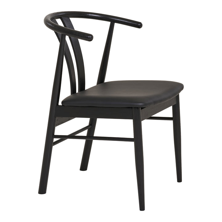 House Nordic Artenara svart matstol med PU-sits