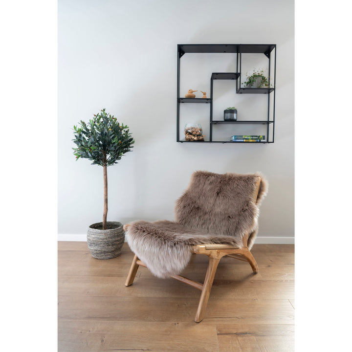 House Nordic Derby loungestol i naturfärgad teak och PE-rattan