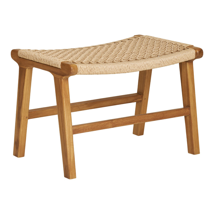 House Nordic Derby loungestol med fotpall i teak och PE-rotting