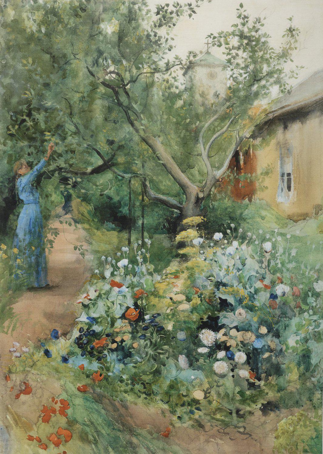 Svanefors Blomster väggbonad Carl Larsson 90×136 cm