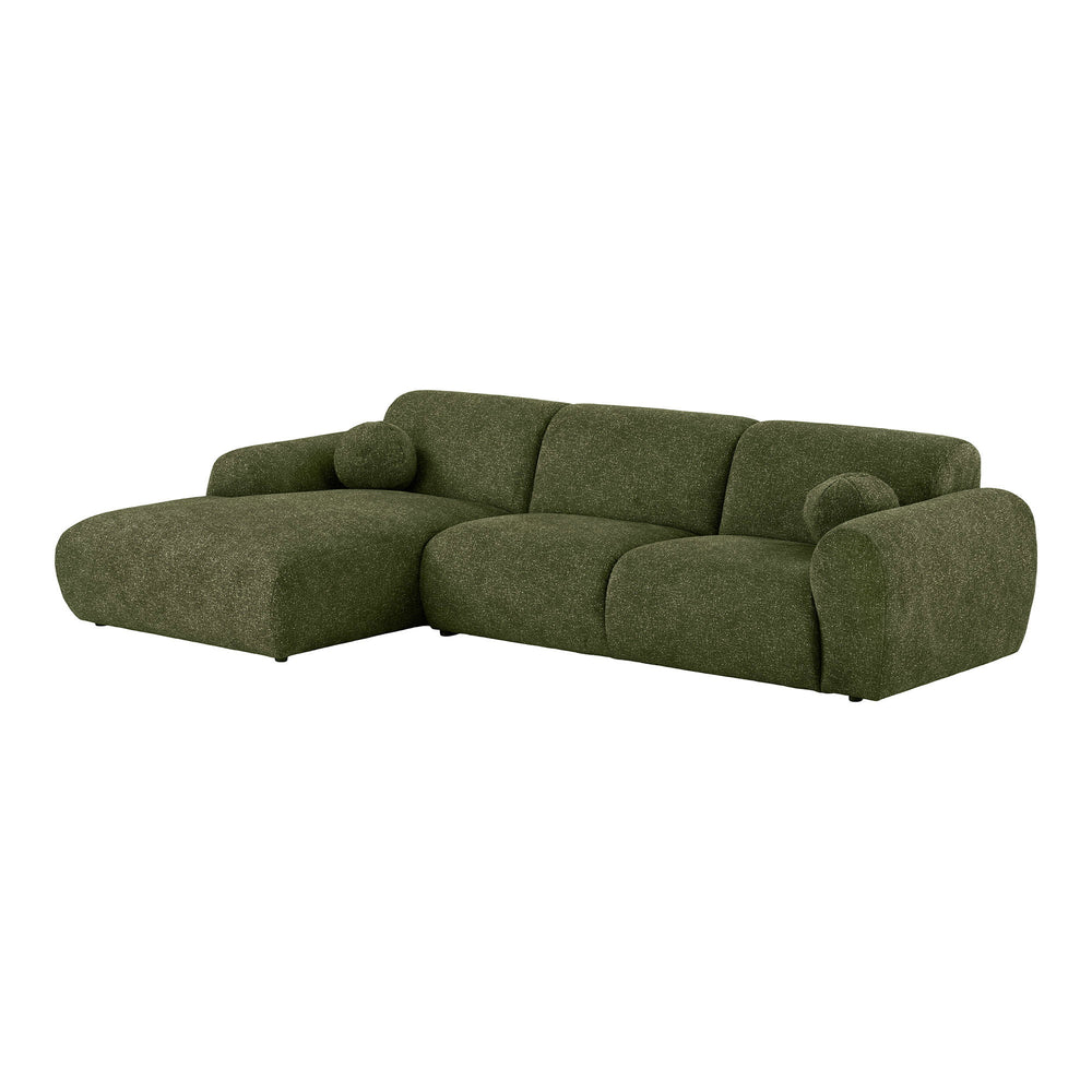 House Nordic Clyde vänstervänd loungesoffa i olivgrönt tyg