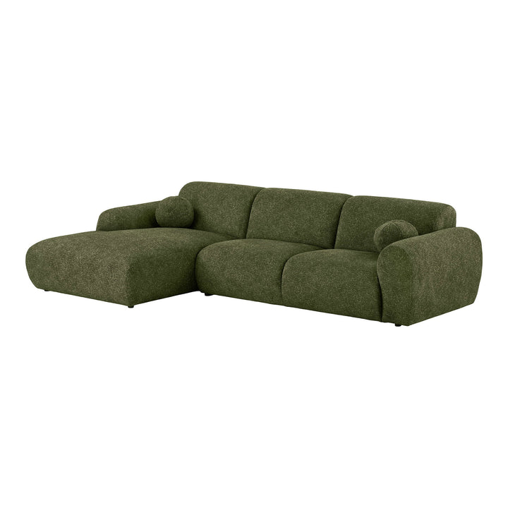 House Nordic Clyde vänstervänd loungesoffa i olivgrönt tyg
