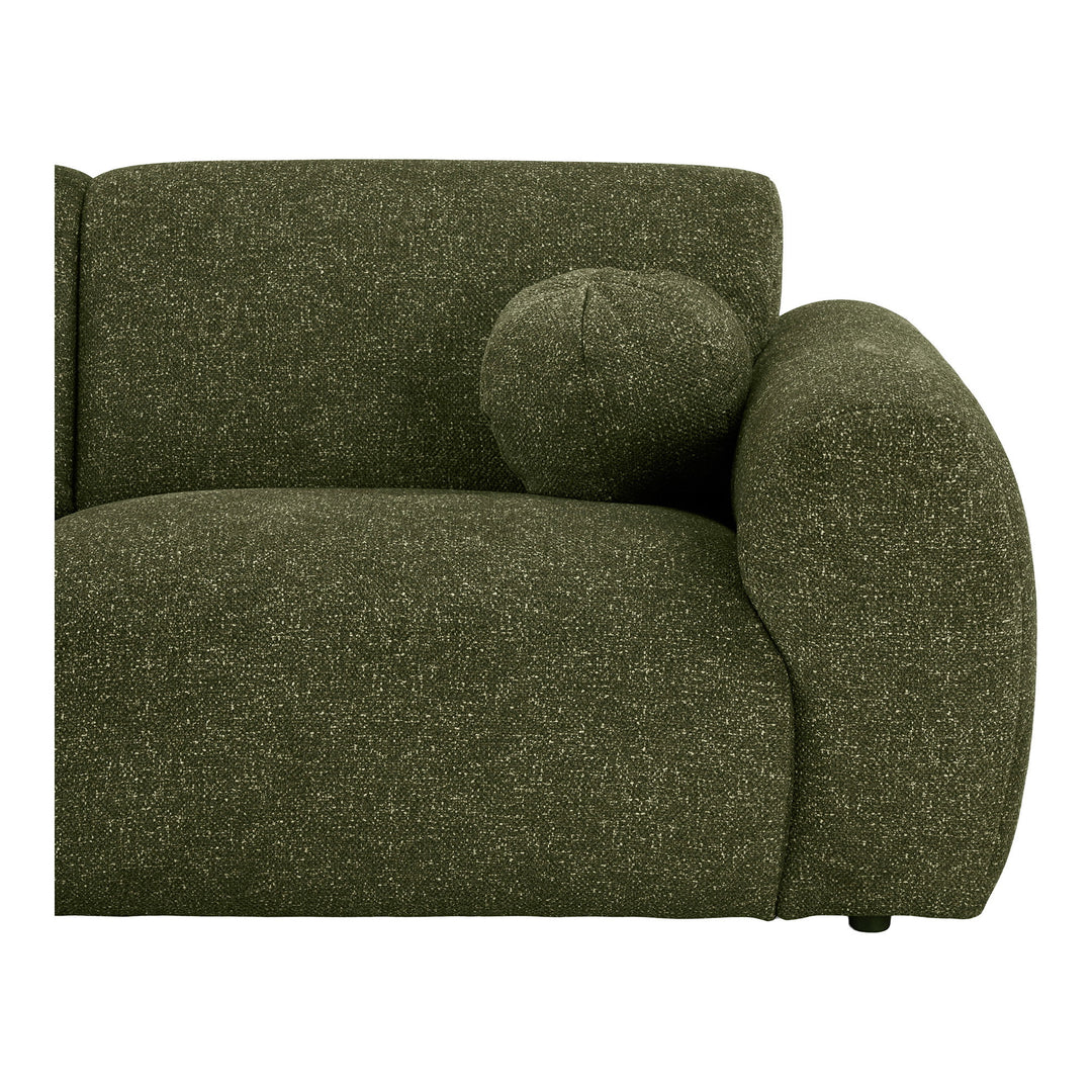 House Nordic Clyde vänstervänd loungesoffa i olivgrönt tyg