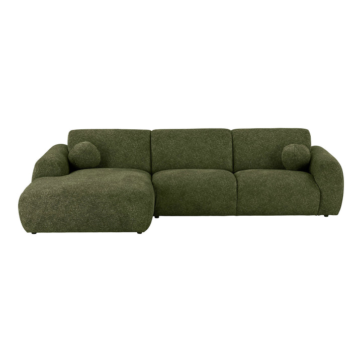 House Nordic Clyde vänstervänd loungesoffa i olivgrönt tyg