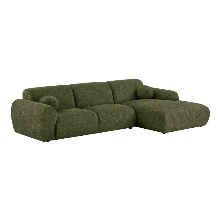 House Nordic Clyde högervänd loungesoffa i olivgrönt tyg