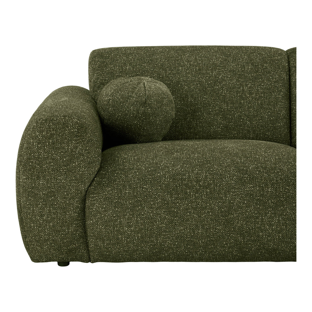 House Nordic Clyde högervänd loungesoffa i olivgrönt tyg