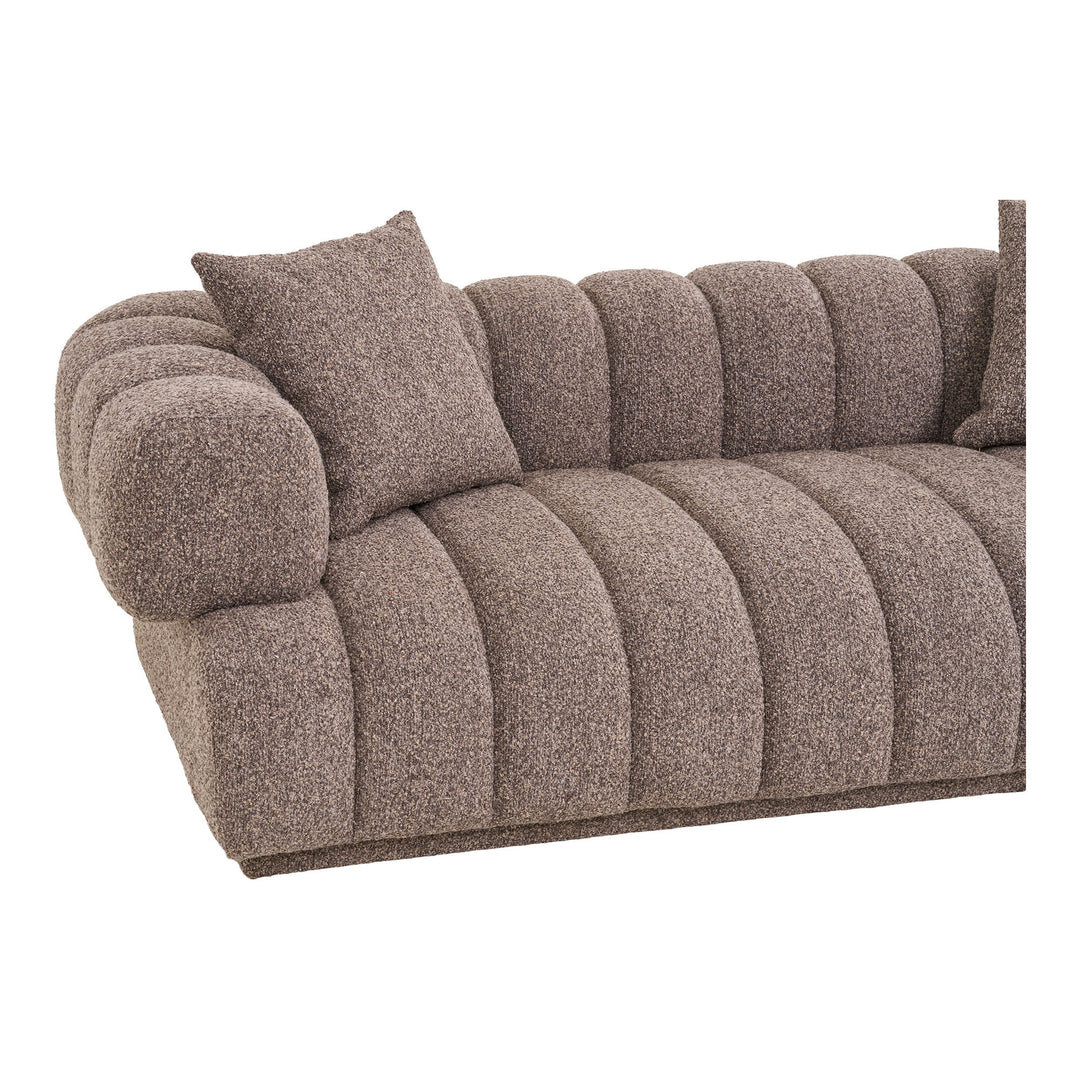 House Nordic Aurora soffa i brunt tyg
