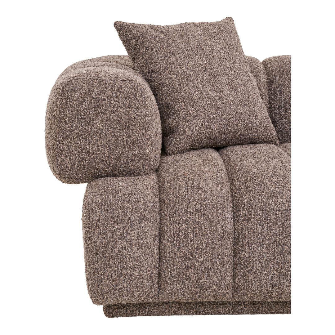 House Nordic Aurora soffa i brunt tyg