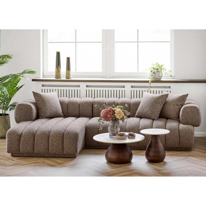 House Nordic Aurora vänstervänd loungesoffa – brun