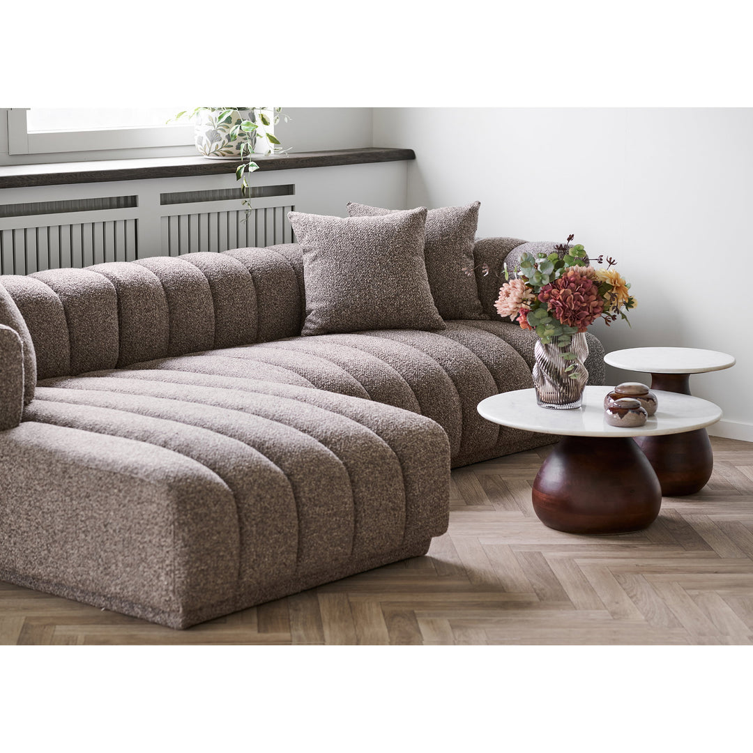 House Nordic Aurora vänstervänd loungesoffa – brun