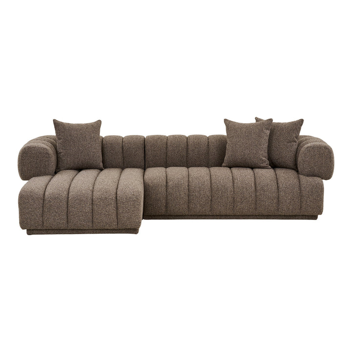House Nordic Aurora vänstervänd loungesoffa – brun