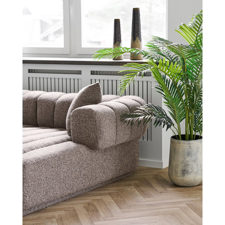 House Nordic Aurora högervänd loungesoffa i brunt tyg