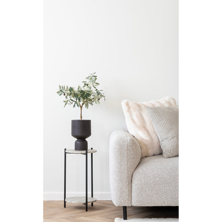House Nordic Salvador högervänd loungesoffa i ljusgrå bouclé
