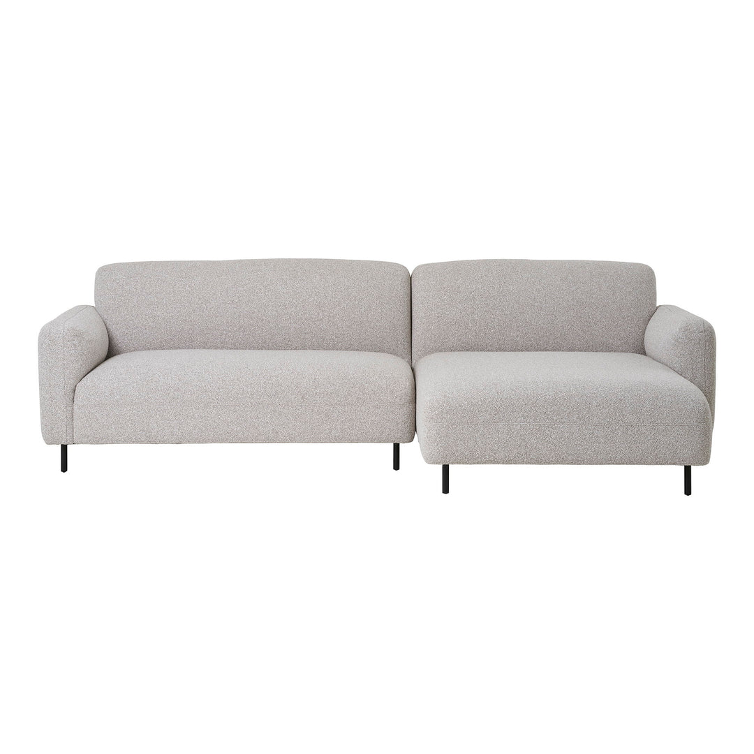 House Nordic Salvador högervänd loungesoffa i ljusgrå bouclé
