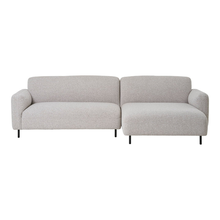 House Nordic Salvador högervänd loungesoffa i ljusgrå bouclé